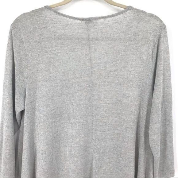 Umgee grey asymmetrical layered hem soft tunic top grey women medium - Picture 7 of 9